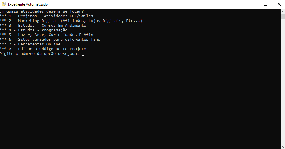 Expediente automatizado - Projeto em C e Batch Script